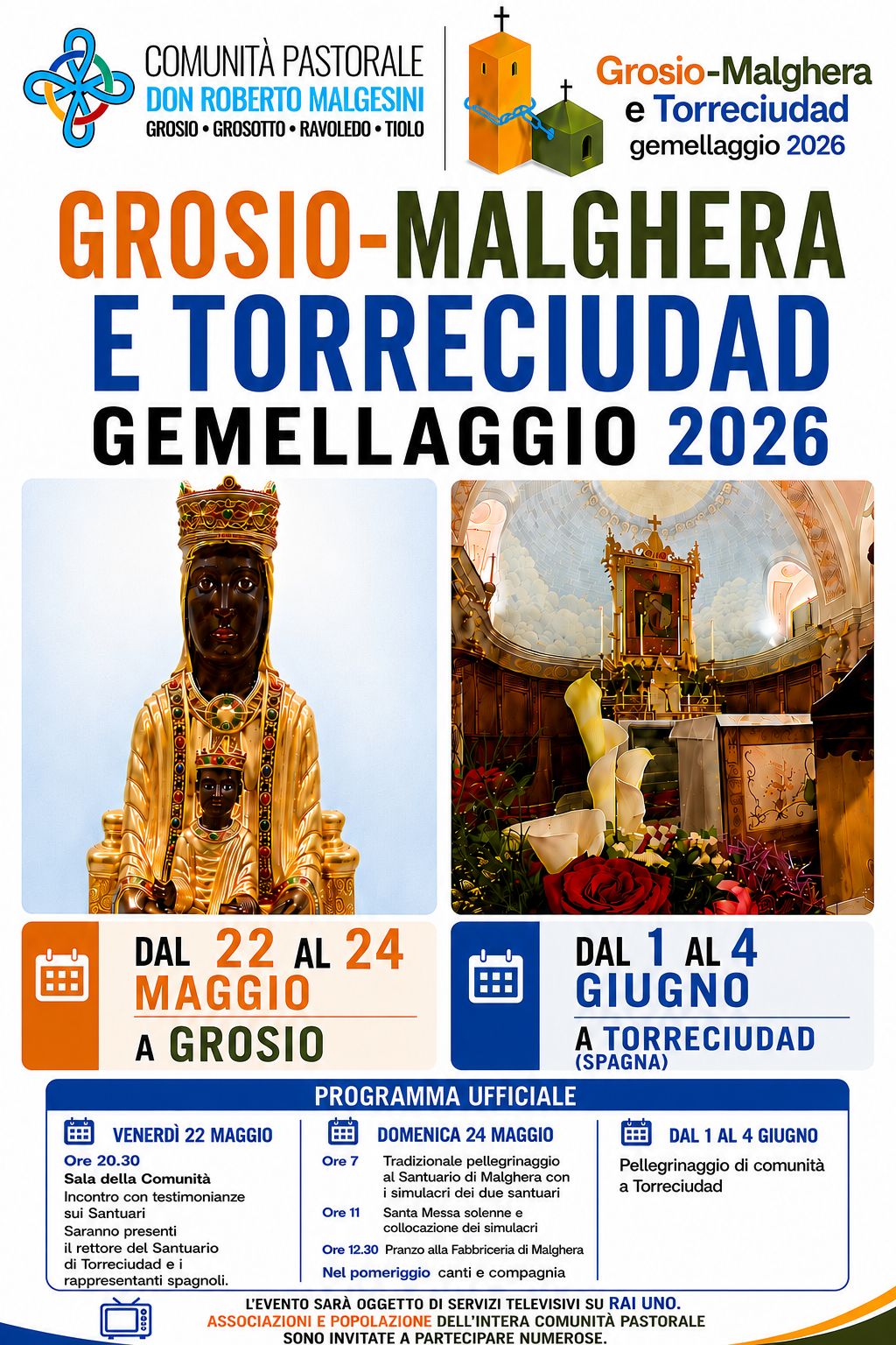 GEMELLAGIO 2026: Grosio-Malghera e Torreciudad